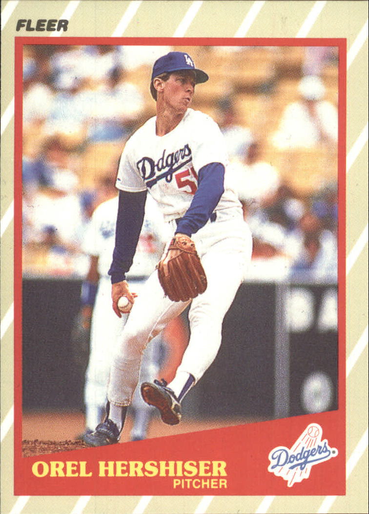 MIKE SCOTT AND OREL HERSHISER PITCHING MAGIC #632 - FLEER NM-MT 1988