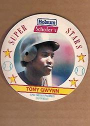 1989 MSA Holsum Discs #6 Tony Gwynn