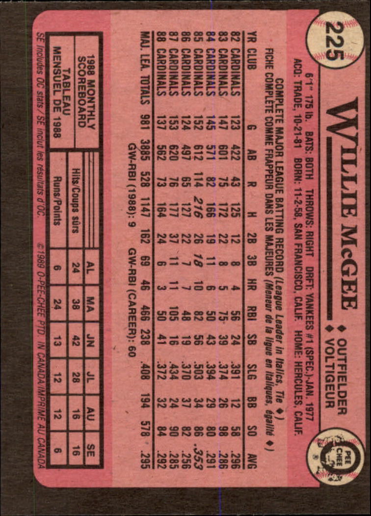 1983 Topps Stickers #326 Willie McGee - NM-MT