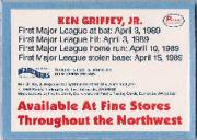 1989 Pacific Griffey Candy Bar #1C Ken Griffey Jr./(Yellow background) back image