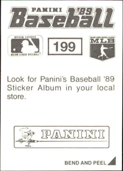 1989 Panini Stickers #199 Benito Santiago back image