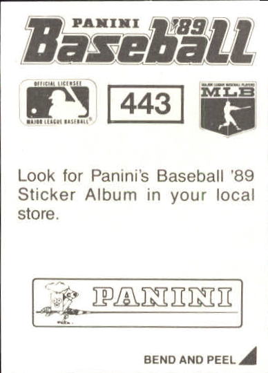 1989 Panini Stickers #443 Cecil Espy back image
