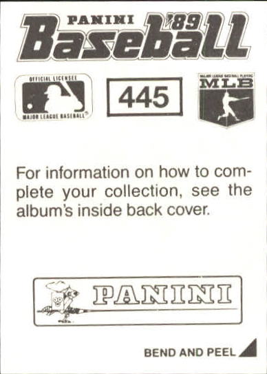 1989 Panini Stickers #445 Jose Guzman back image