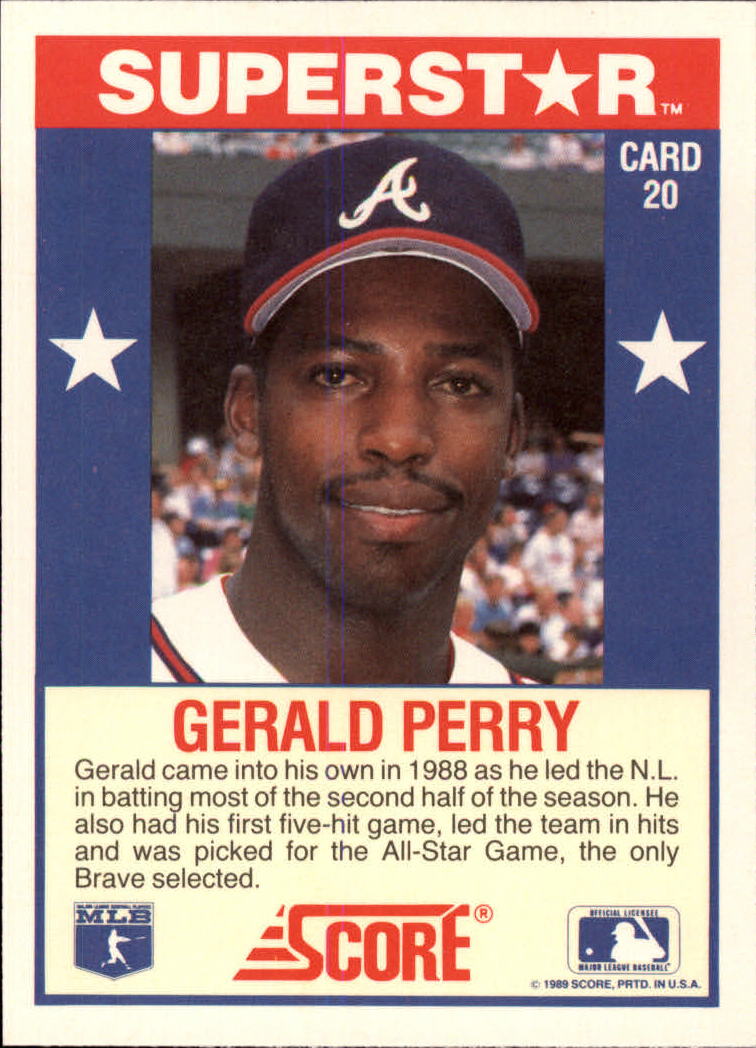 1989 Score Hottest 100 Stars #20 Gerald Perry back image