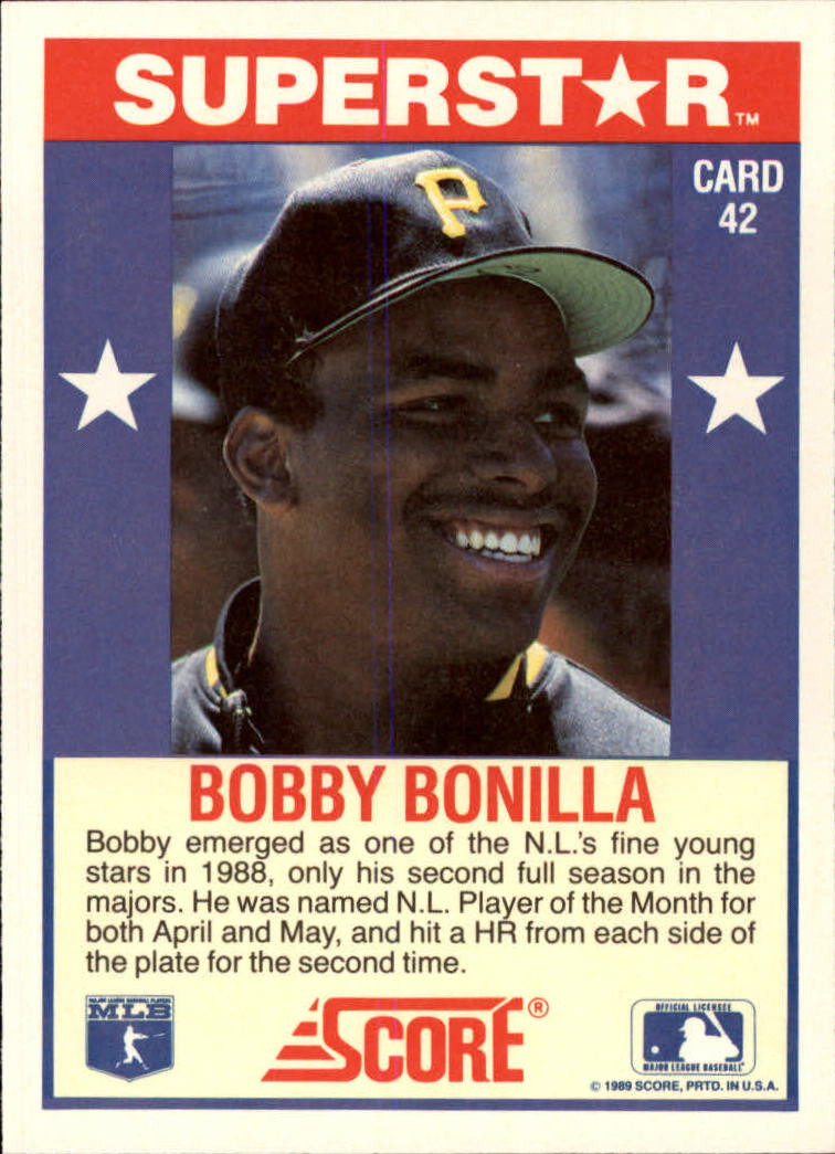 1989 Score Hottest 100 Stars #42 Bobby Bonilla back image
