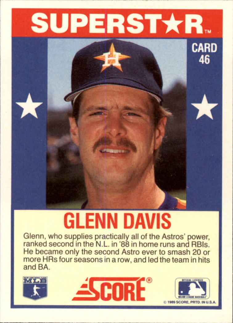 1989 Score Hottest 100 Stars #46 Glenn Davis back image