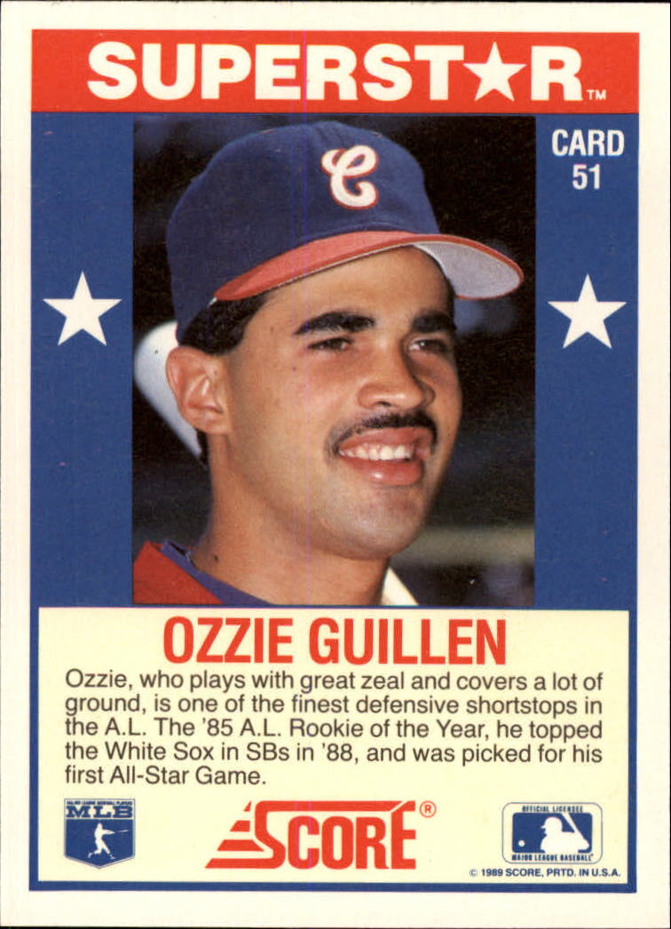 1989 Score Hottest 100 Stars #51 Ozzie Guillen back image