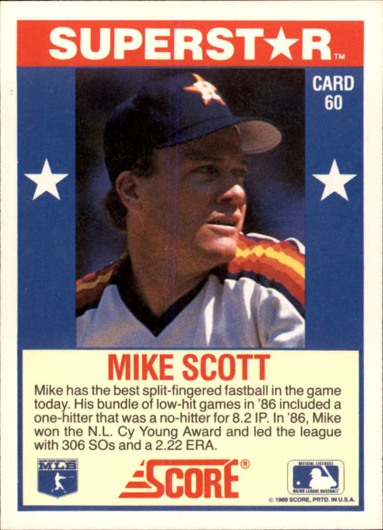 1989 Score Hottest 100 Stars #60 Mike Scott back image
