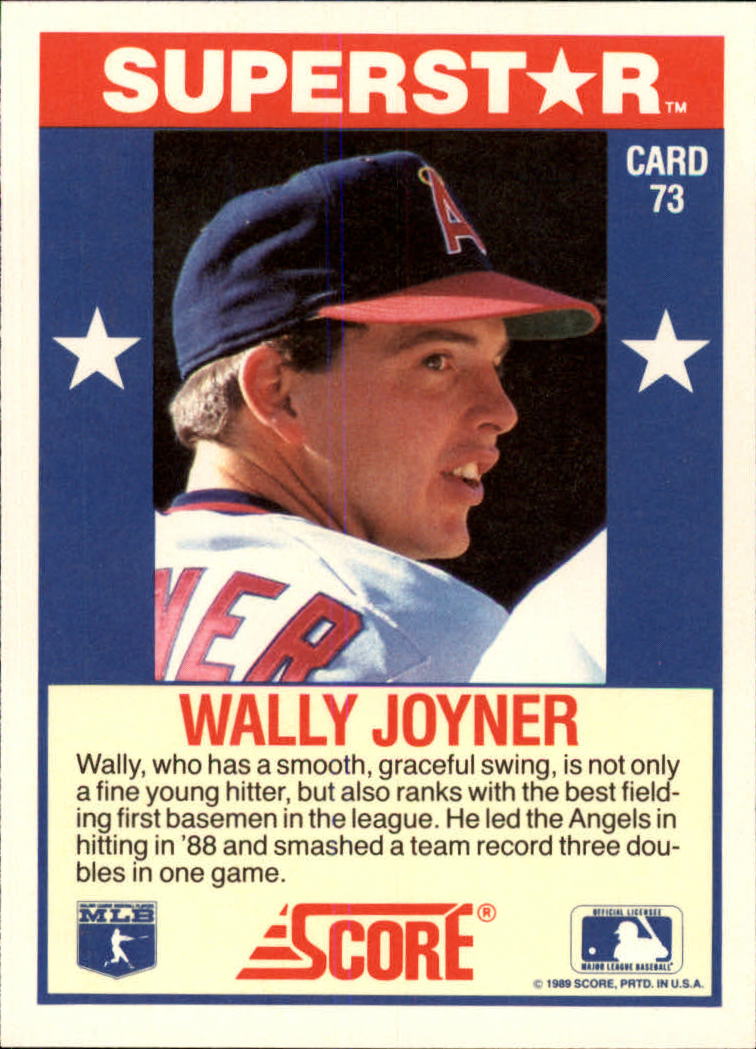 1989 Score Hottest 100 Stars #73 Wally Joyner back image