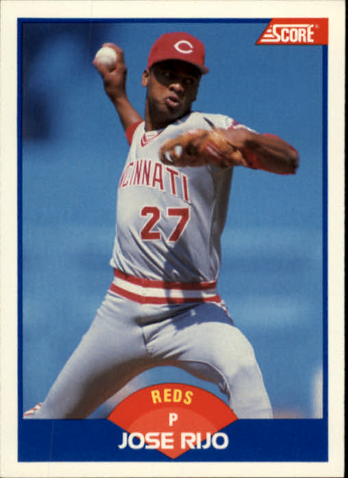 1989 Score #552A Jose Rijo ERR/Uniform listed as/24 on back - NM-MT