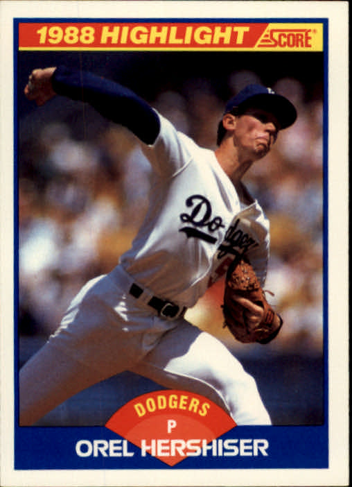 1989 Score 1988 Highlight Los Angeles Dodgers Orel Hershiser