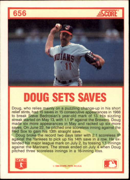 1989 Score #656 Doug Jones HL back image