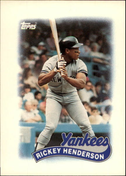 Topps 1989 Rickey Henderson Yankees MLB Card 