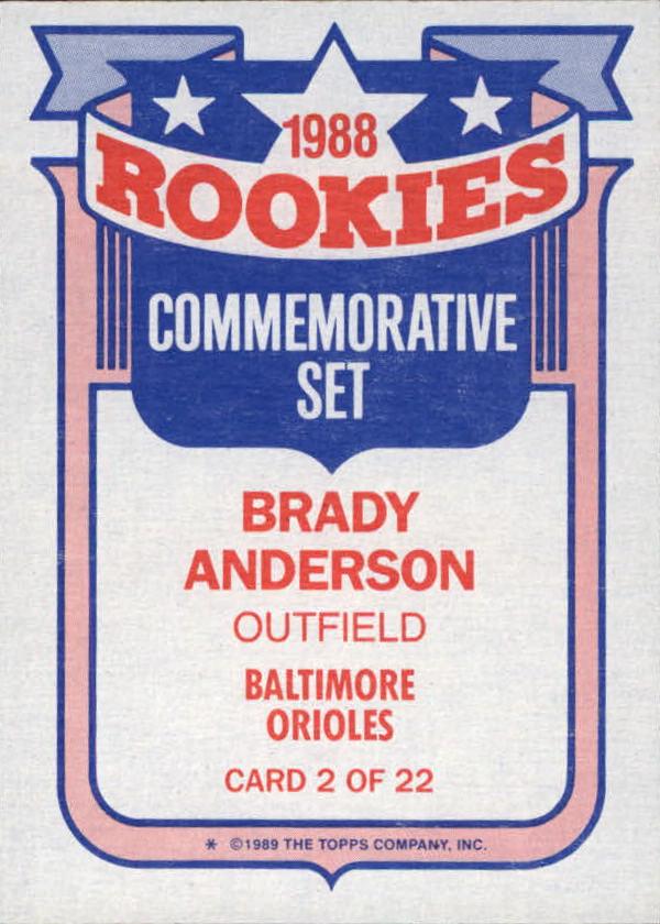 1988 Topps Traded Brady Anderson BGS9.5 Rookie Card #128T Subs 3-9.5's/1-9 