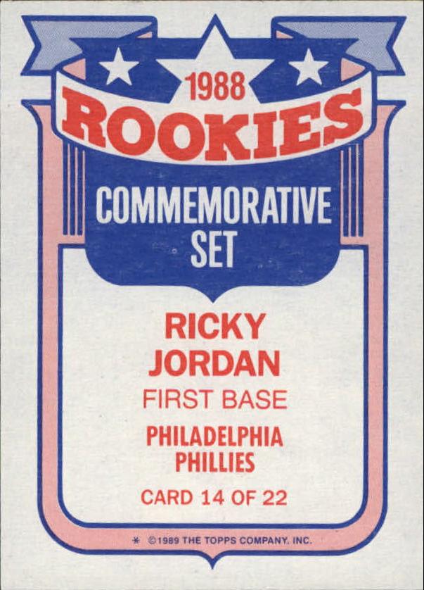 1990 Topps Ricky Jordan baseball card #216 – Phillies on eBid