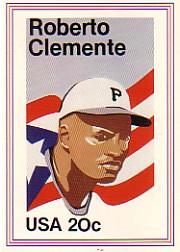 1989 USPS Legends Stamp Cards #1 Roberto Clemente/Issued August 17, 1984