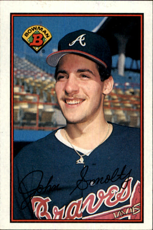 1989 BRAVES John Smoltz signed ROOKIE card Topps #382 AUTO RC Autographed