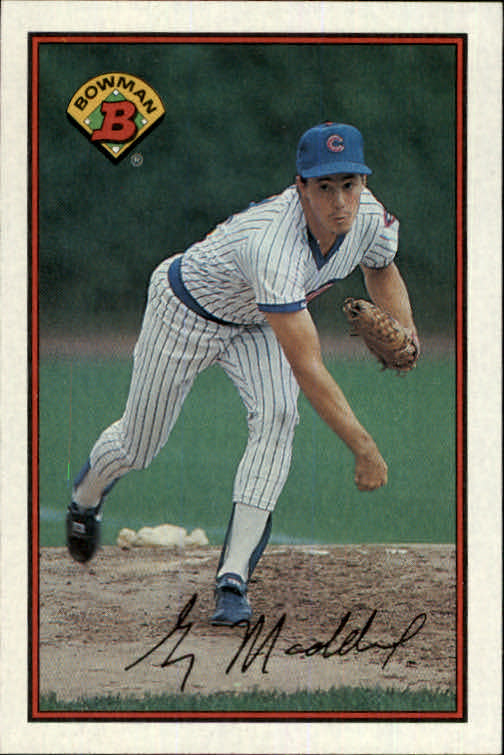 Greg Maddux 1989 Cadaco Ellis Disc Baseball Card