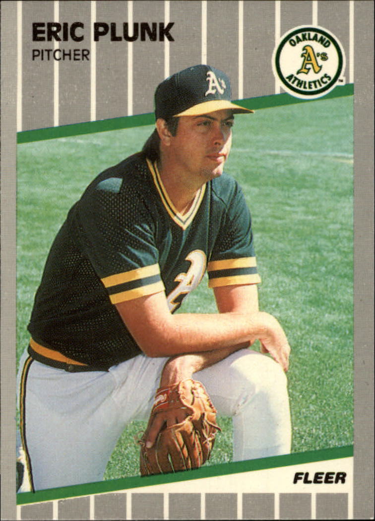 Eric Plunk Signed 1989 Score Baseball Card - Oakland A's