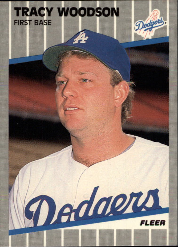 1989 Fleer Glossy 77 Tracy Woodson NMMT Card Shack Beckett