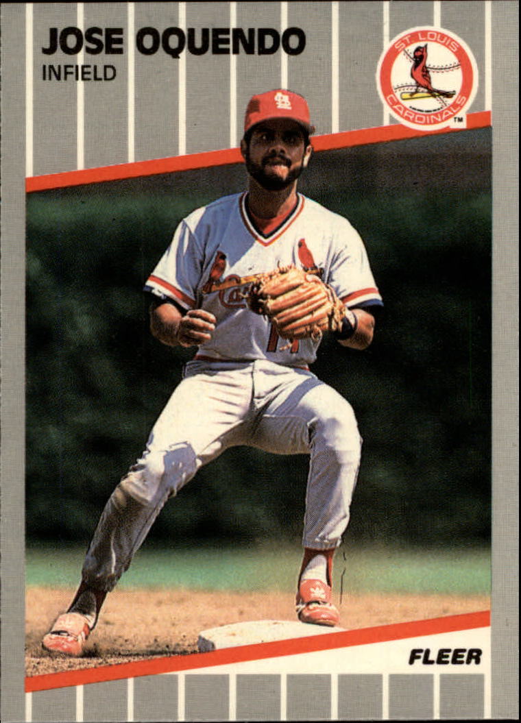 1989 Fleer Glossy #459 Jose Oquendo