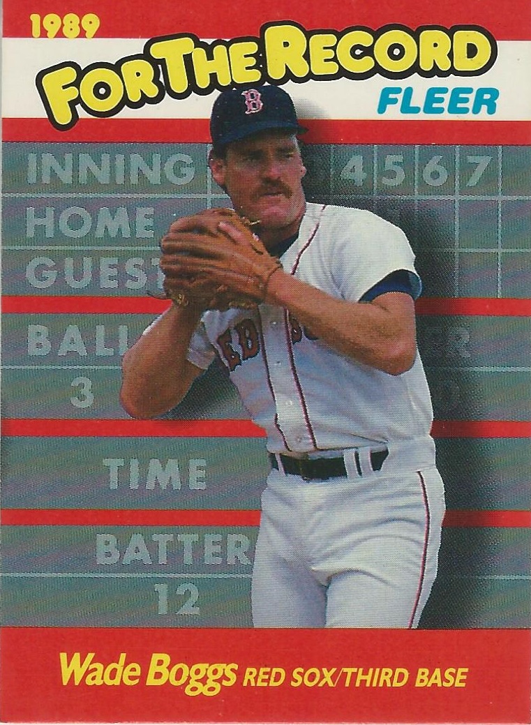 1989 Fleer For The Record #1 Wade Boggs