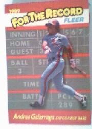 1989 Fleer For The Record #3 Andres Galarraga