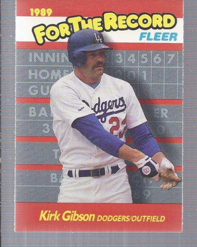 1989 Fleer Baseball "For the Record" Insert Cards - Picture 12 of 19
