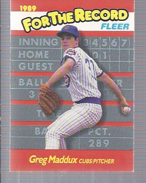 1989 Fleer For The Record #5 Greg Maddux