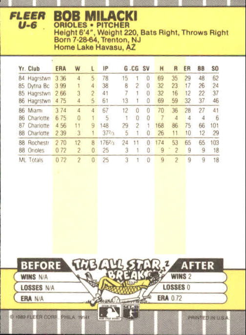 B1886- 1989 Fleer Update BB Karte #S 1-132 + Rookies -du Pick- 15 + Gratis US - Bild 13 von 251