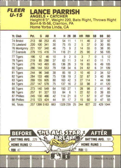 B1886- 1989 Fleer Update BB Karte #S 1-132 + Rookies -du Pick- 15 + Gratis US - Bild 31 von 251