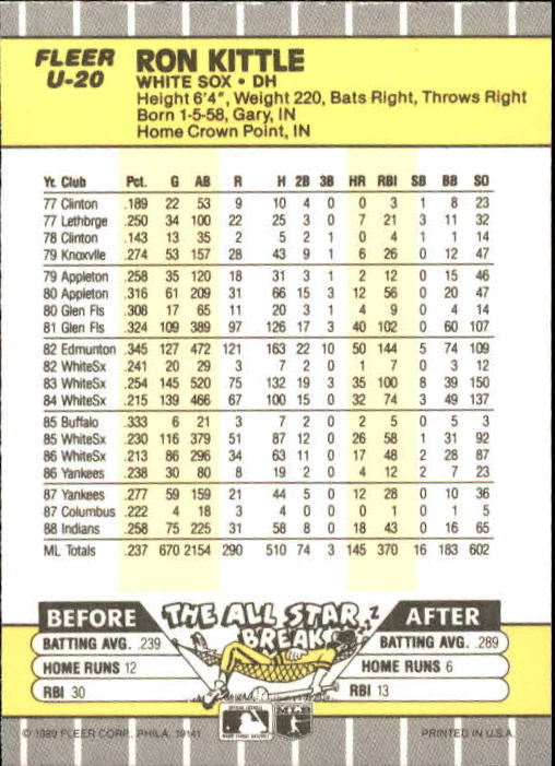B1886- 1989 Fleer Update BB Karte #S 1-132 + Rookies -du Pick- 15 + Gratis US - Bild 41 von 251