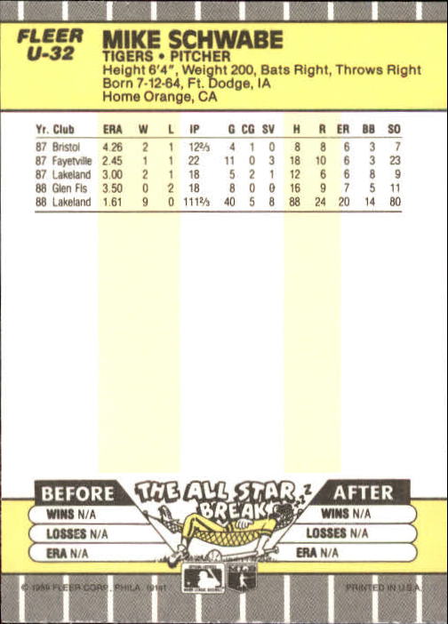 B1886- 1989 Fleer Update BB Karte #S 1-132 + Rookies -du Pick- 15 + Gratis US - Bild 63 von 251