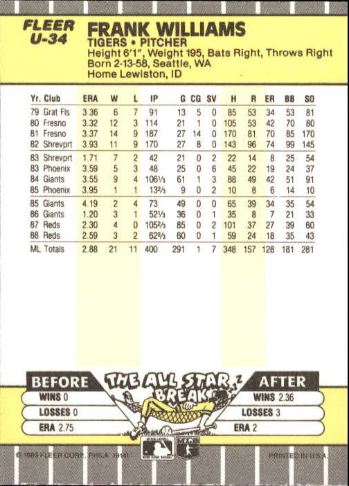 B1886- 1989 Fleer Update BB Karte #S 1-132 + Rookies -du Pick- 15 + Gratis US - Bild 67 von 251