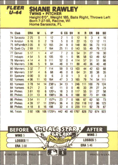B1886- 1989 Fleer Update BB Karte #S 1-132 + Rookies -du Pick- 15 + Gratis US - Bild 85 von 251