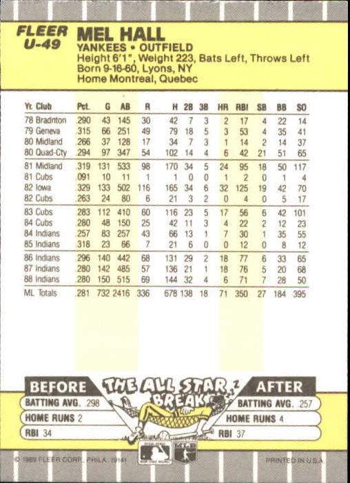 B1886- 1989 Fleer Update BB Karte #S 1-132 + Rookies -du Pick- 15 + Gratis US - Bild 95 von 251