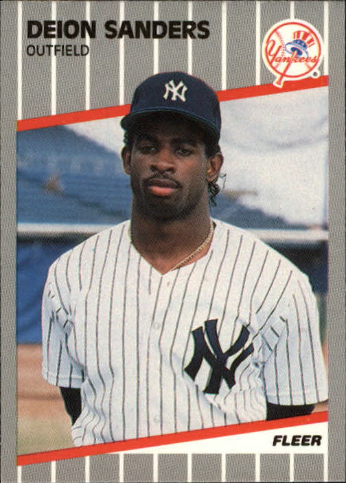 1989 Topps Traded Baseball #110T Deion Sanders Rookie Card