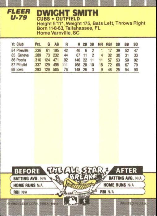 B1886- 1989 Fleer Update BB Karte #S 1-132 + Rookies -du Pick- 15 + Gratis US - Bild 147 von 251