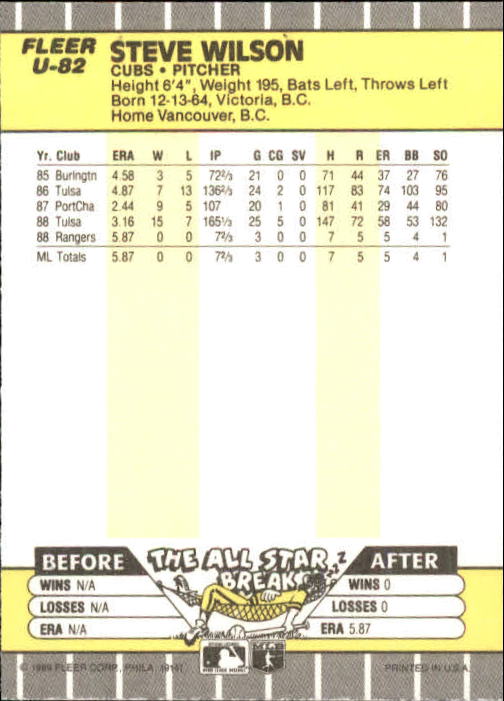 B1886- 1989 Fleer Update BB Karte #S 1-132 + Rookies -du Pick- 15 + Gratis US - Bild 153 von 251