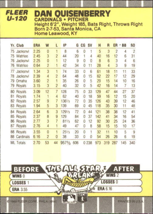 B1886- 1989 Fleer Update BB Karte #S 1-132 + Rookies -du Pick- 15 + Gratis US - Bild 227 von 251