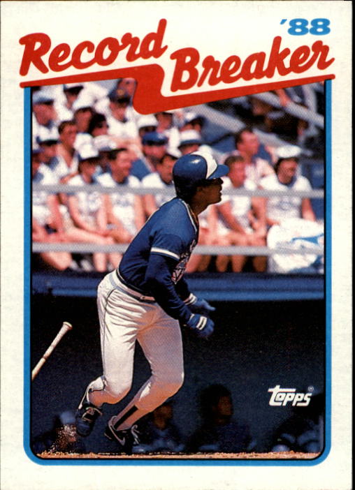 1989 Topps #1 George Bell RB/Slams 3 HR on/Opening Day