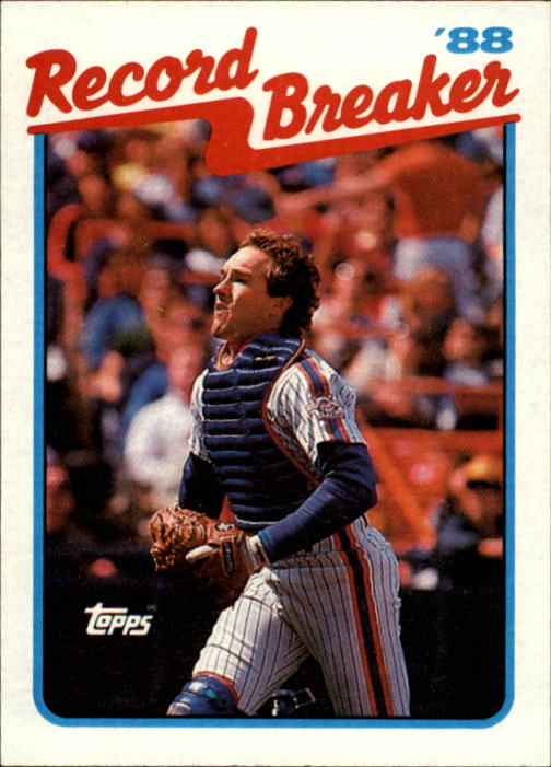 1989 Topps #3 Gary Carter RB/Sets Record for/Career Putouts