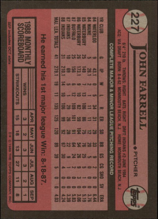 A0415- 1989 Topps Baseball Cards 201-400 +Rookies -You Pick- 15+ FREE US SHIP - Picture 55 of 395