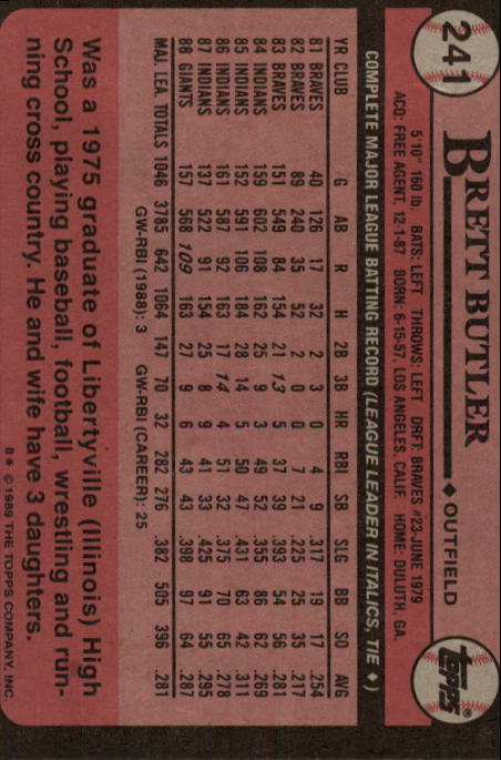 A0415- 1989 Topps Baseball Cards 201-400 +Rookies -You Pick- 15+ FREE US SHIP - Picture 81 of 395