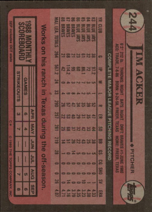 A0415- 1989 Topps Baseball Cards 201-400 +Rookies -You Pick- 15+ FREE US SHIP - Picture 87 of 395