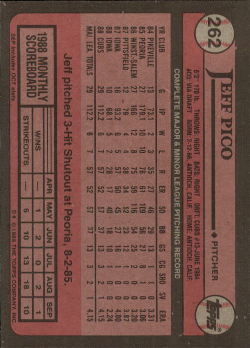 A0415- 1989 Topps Baseball Cards 201-400 +Rookies -You Pick- 15+ FREE US SHIP - Picture 121 of 395