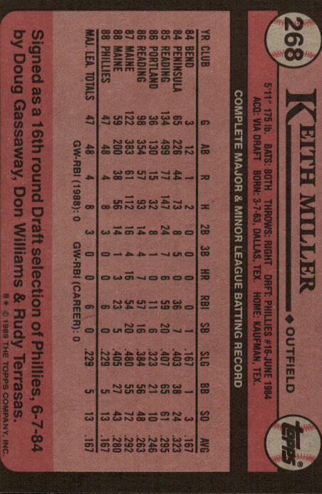 A0415- 1989 Topps Baseball Cards 201-400 +Rookies -You Pick- 15+ FREE US SHIP - Picture 133 of 395