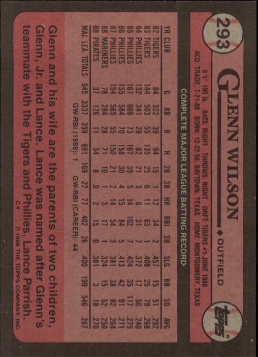 A0415- 1989 Topps Baseball Cards 201-400 +Rookies -You Pick- 15+ FREE US SHIP - Picture 183 of 395