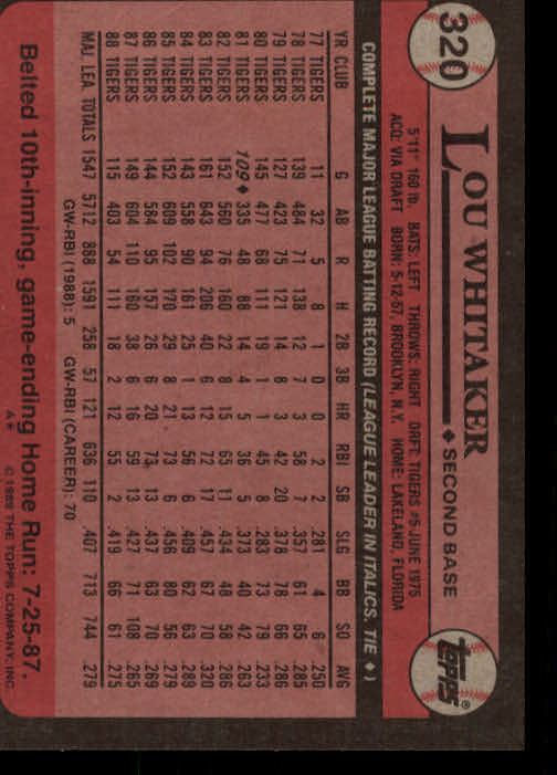 A0415- 1989 Topps Baseball Cards 201-400 +Rookies -You Pick- 15+ FREE US SHIP - Picture 237 of 395