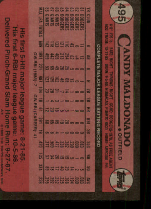 A0415- 1989 Topps Baseball Karten 401-600 + Rookies -du Pick- 15 + Gratis US - Bild 191 von 401